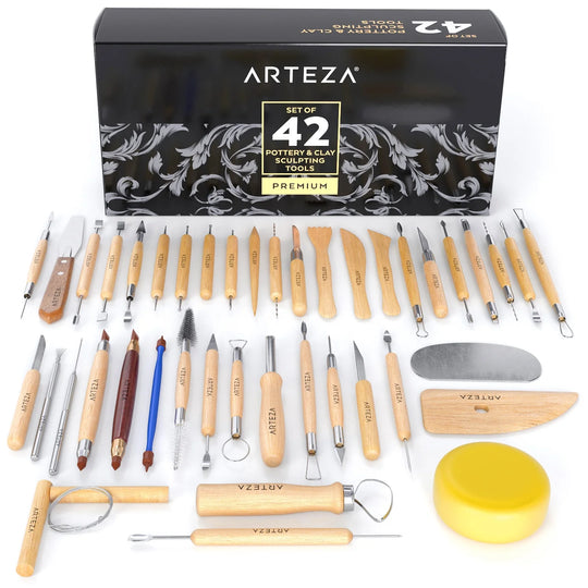 Pottery and Clay Sculpting Tools Art Supply Set, Set of 42