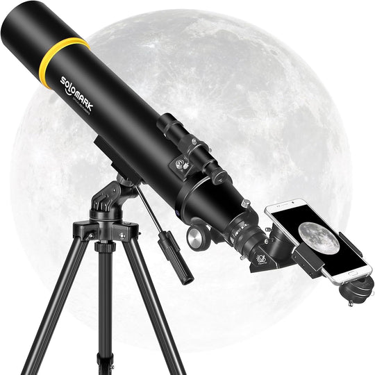 Telescopes for Adults Astronomy, 80Mm Aperture 900Mm Professional Refractor Telescope for Kids &amp; Beginners, Compact and Portable Travel Telescopio with Carrying Bag