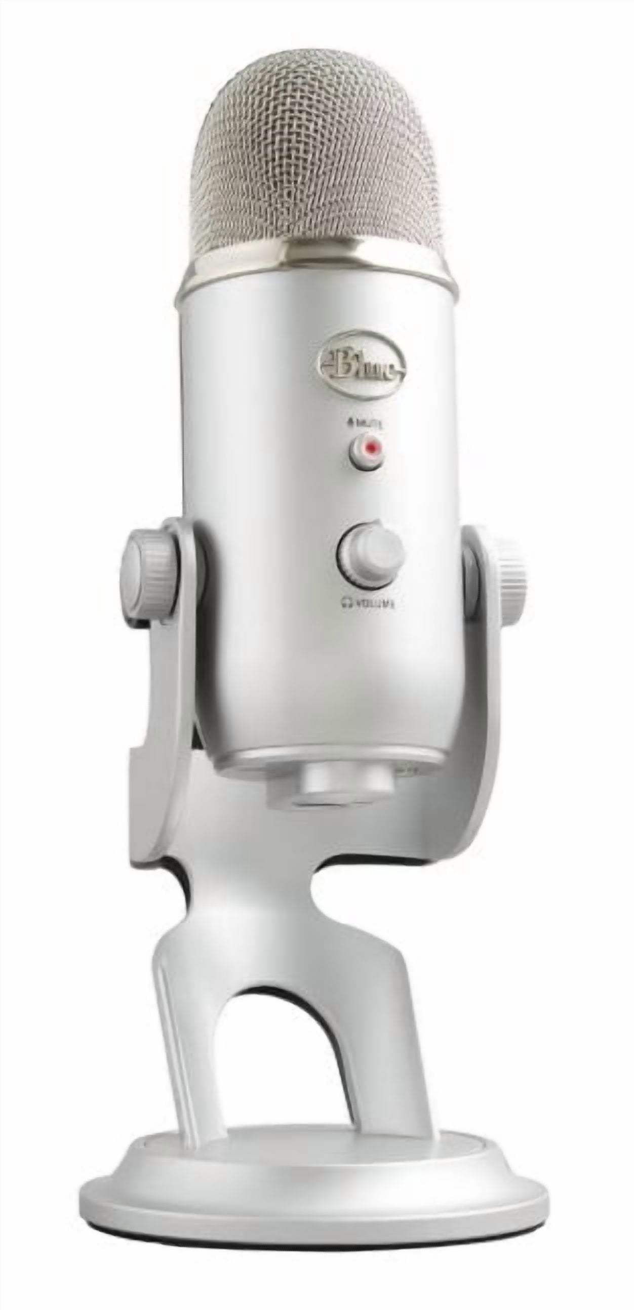 Blue Yeti USB Microphone for PC, Mac, Gaming, Recording, Streaming, Podcasting, Plug and Play, Silver
