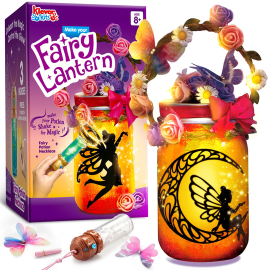 Fairy DIY Night Light Lantern Craft Kit, Christmas Birthday Gift for Girl Ages 6 Up