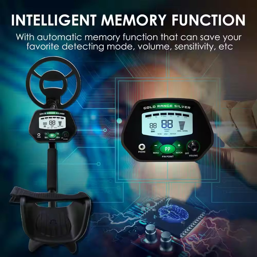 Metal Detector for Adult and Beginners,Gold Detectors W/10 In. Coil Pinpoint and Advanced DSP Chips W/Strong Memory Mode