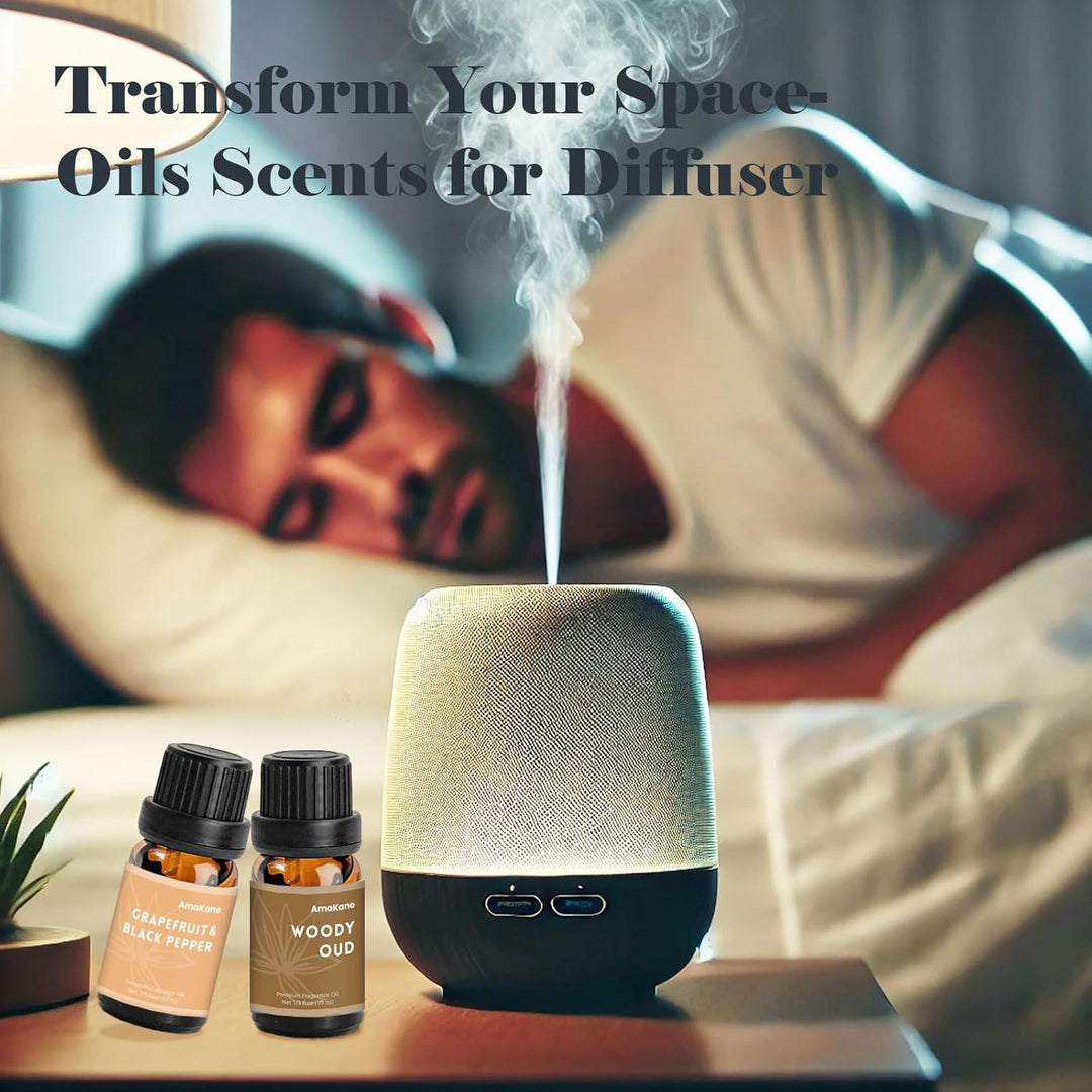Amakane Fragrance Oils Set, Essential Oils for Diffuser, Fragrance Oil for Candle Making, Soap Making Scents, Aromatherapy Oils 6X10Ml, Masculine