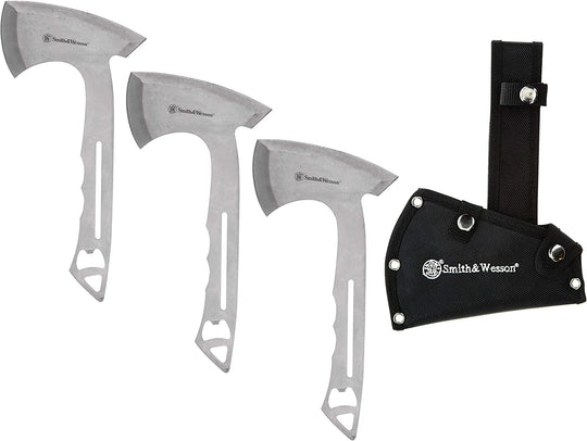 Smith &amp; Wesson Bullseye Throwing Products with Full Tang Stainless Steel Design and Protective Nylon Sheaths for Recreation and Competition