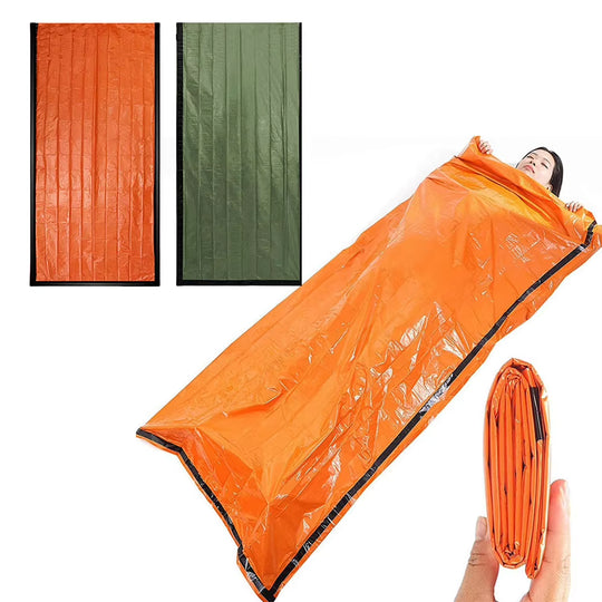 2/3/6Pcs Emergency Blanket Waterproof Survival Sleeping Bag Portable Thermal Sleeping Bag for Camping Hiking Outdoor Adventure