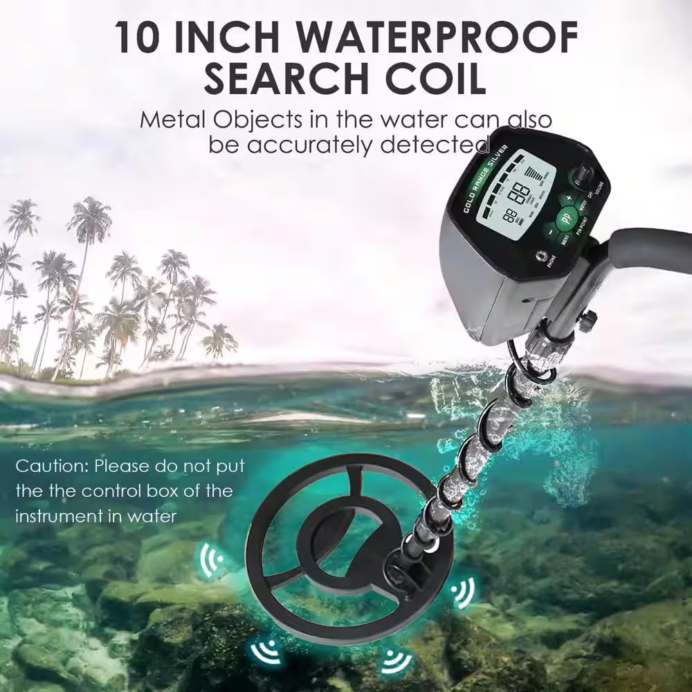 Metal Detector for Adult and Beginners,Gold Detectors W/10 In. Coil Pinpoint and Advanced DSP Chips W/Strong Memory Mode