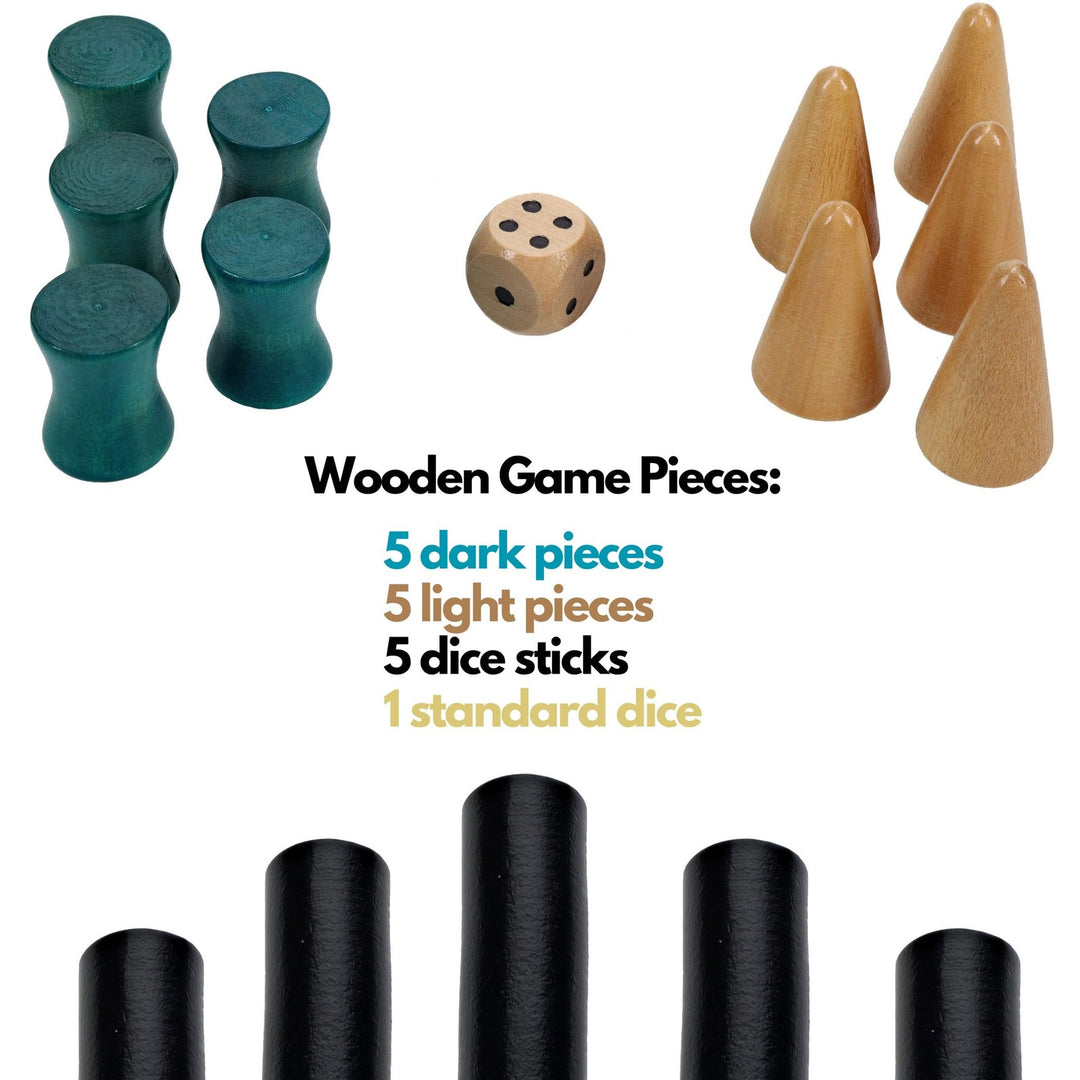 We Games Senet Egyptian Board Game – Handcrafted Solid Wood Senet Set