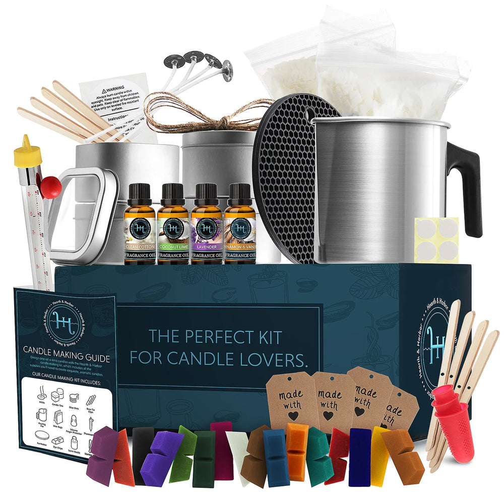 Hearth and Harbor Complete DIY Candle Making Kit Supplies for Adults and Children