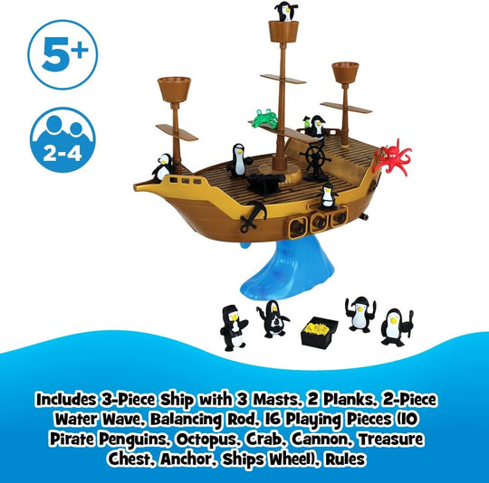 Don’T Rock the Boat Board Game-Kids Games, Family Games for Kids and Adults, Board Games for Family Night, Multi-Player Board Games, Builds Hand &amp; Eye Coordination, Balancing Toy, Ages 5+