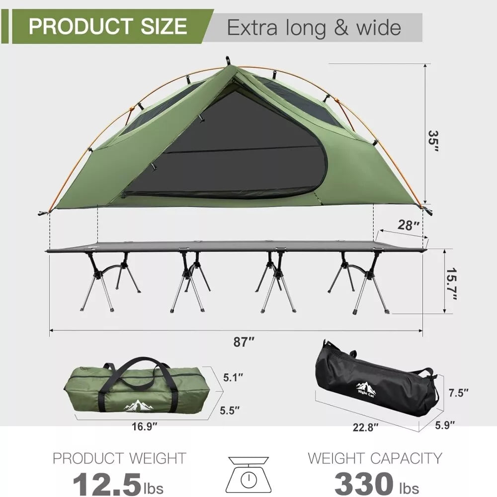 Camping Cot Tent Waterproof 1 Person Off-Road Combo