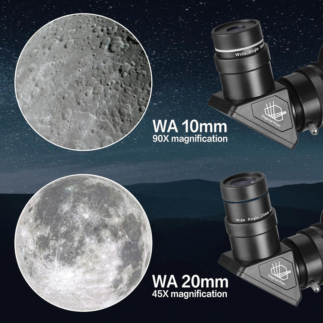 Telescopes for Adults Astronomy, 80Mm Aperture 900Mm Professional Refractor Telescope for Kids &amp; Beginners, Compact and Portable Travel Telescopio with Carrying Bag
