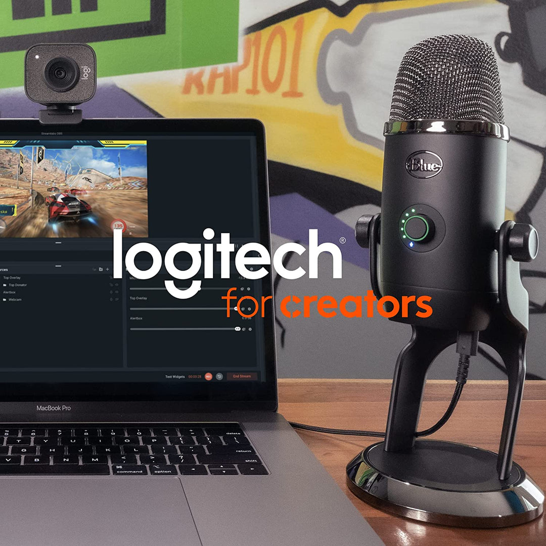 Logitech Creators Blue Yeti USB Microphone for Gaming, Streaming, Podcast, Youtube, Discord, PC, Studio Sound, Plug &amp; Play-Midnight Blue