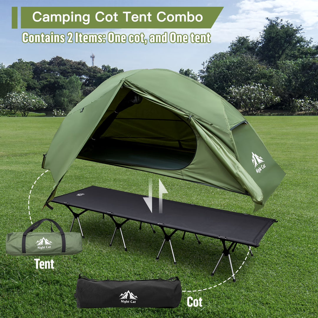 Camping Cot Tent Waterproof 1 Person Off-Road Combo