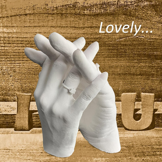 Hand Casting Kit Couples &amp; Keepsake Hand Mold Kit Couples for Holiday Activities, Molding Kits for Adults, Child, Wedding, Friends, Plaster Hand Mold Casting Kit by Godora