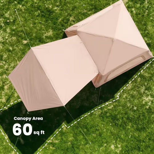 Inflatable Tents for Camping 2-4 Person Blow up Tent with Hand Pump Waterproof Oxford Air Glamping Tents for Camping