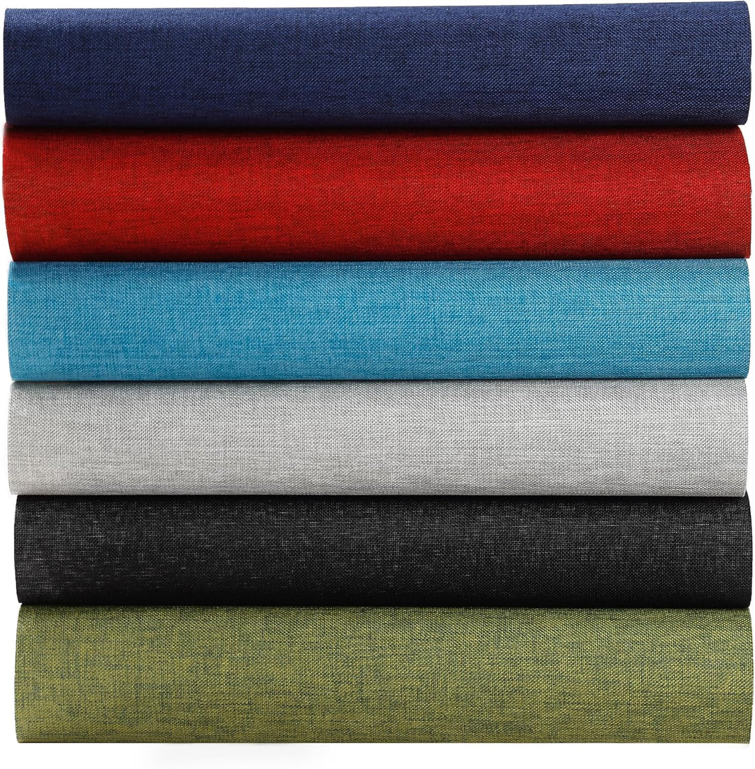 12Pcs Book Cloth for Book Binding, 14X10” 6 Colors Fabric Surface and Paper Backed Book Binding Materials, Binding Fabric for DIY Covers, No Fraying, Pre-Cut & Ready to Use (A)