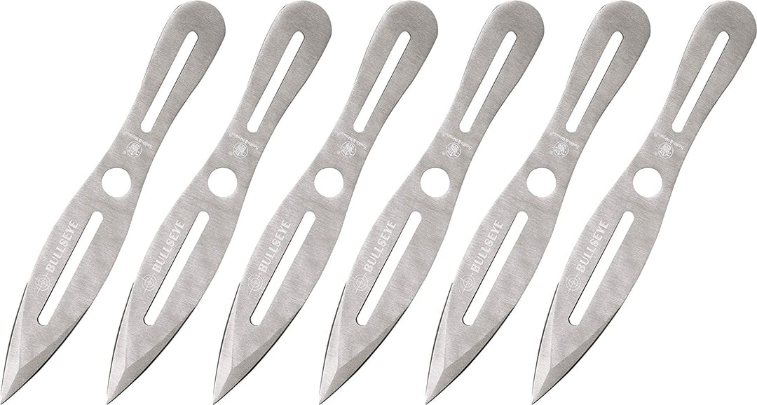 Smith & Wesson Bullseye Throwing Products with Full Tang Stainless Steel Design and Protective Nylon Sheaths for Recreation and Competition