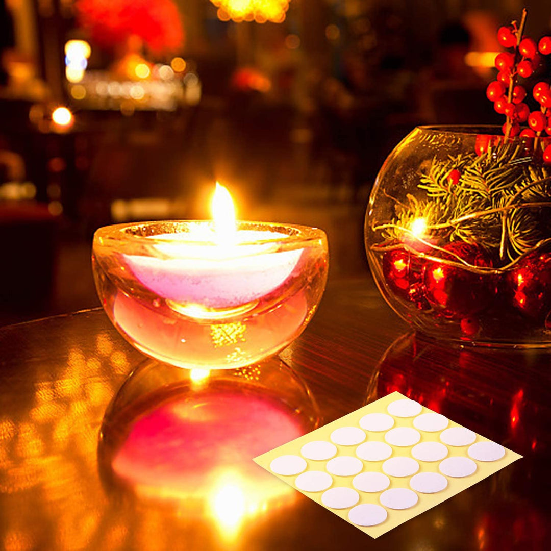 160Pcs Candle Wick Stickers, Heat Resistance Candle Making Double-Sided Stickers