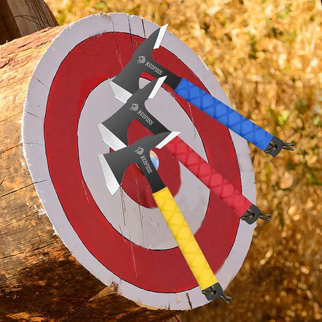 Throwing Axes and Tomahawks 10.6" Full Tang Throwing Axe Set Pack of 3