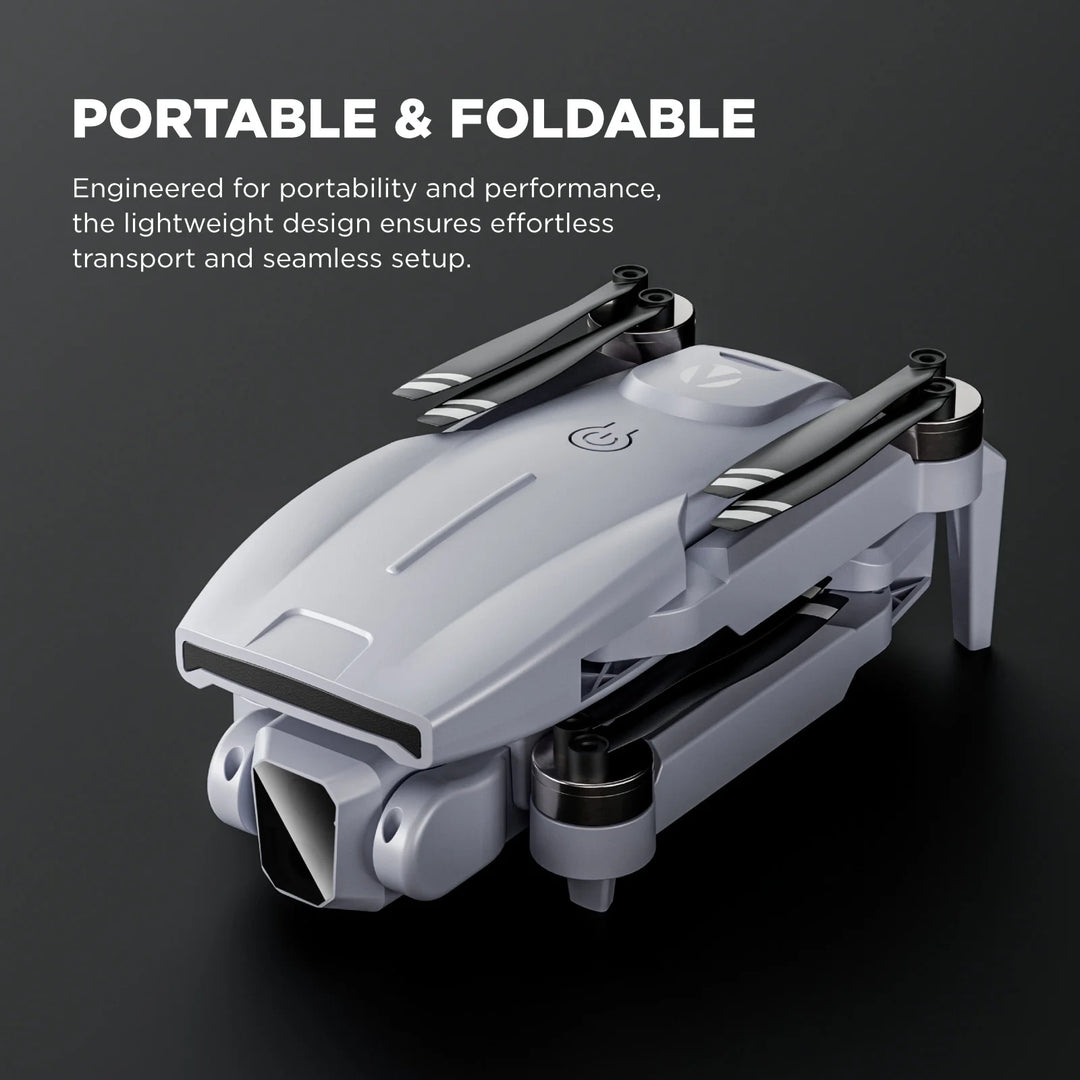 Skytrek GPS Foldable Video Drone with 1080P HD Camera, 2.8” Live Video Controller, Brushless Motors, Auto Return, and Travel Carry Case, Drone for Beginners, Aerial Photography, and Outdoor