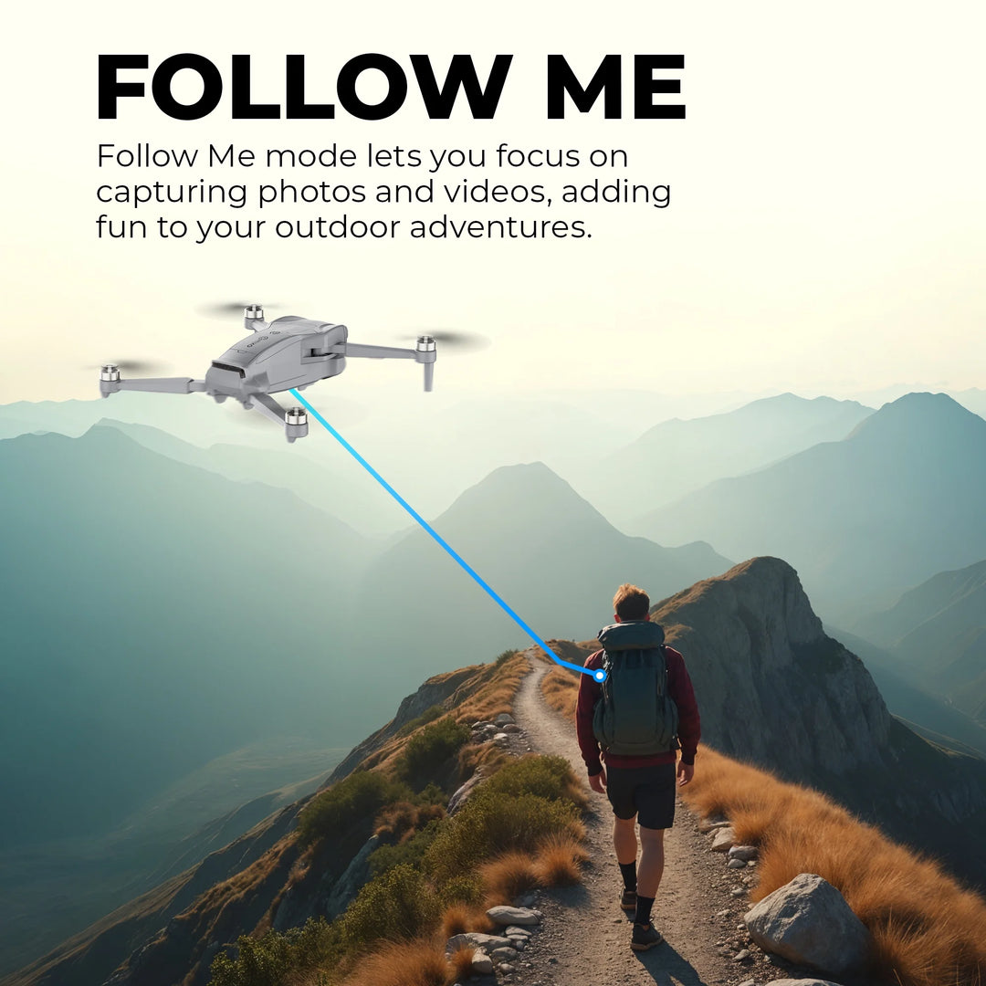 F23 720P FPV Drone with Camera for Kids and Adults, GPS Mini RC Quadcopter with 4.5" Screen, 46 Min Flight Time, Optical Flow, Auto Return, 2 Batteries, Gray