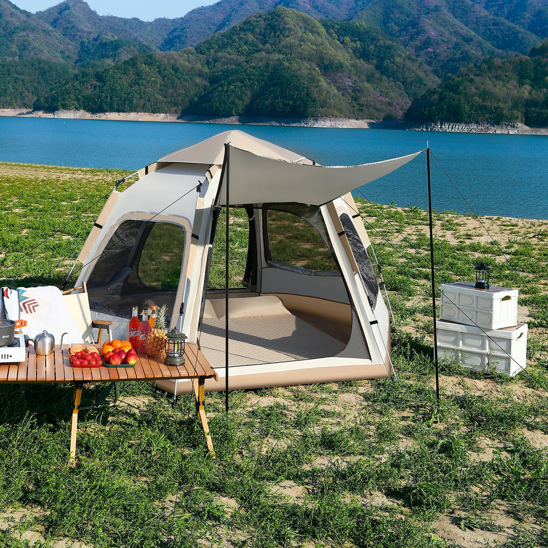 4-6 Person Tents for Camping,Portable Waterproof Large Glamping Tents for Outdoor Family