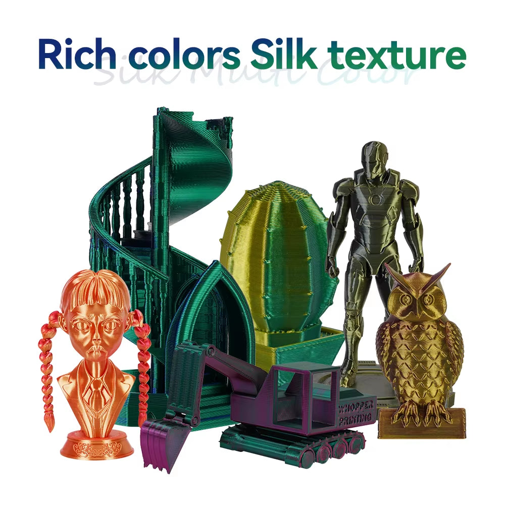 Silk Dual-Color PLA Filament 3D Printer 1.75Mm 11/22 Lbs Silk PLA Filament Plastic Materials 3D Printing Special Color