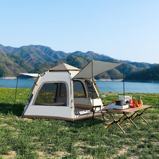 4-6 Person Tents for Camping,Portable Waterproof Large Glamping Tents for Outdoor Family