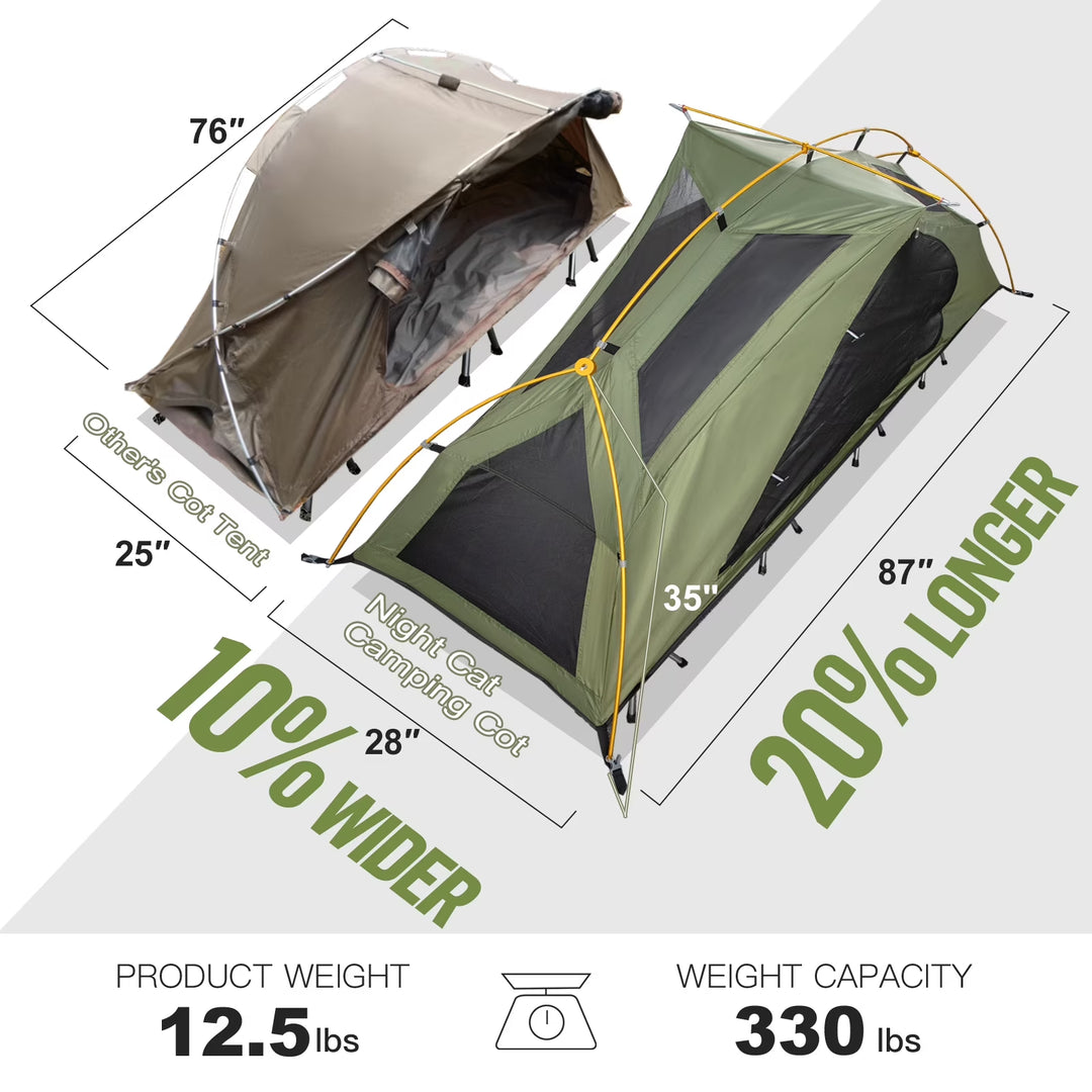 Camping Cot Tent Waterproof 1 Person Off-Road Combo
