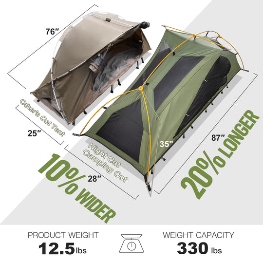 Camping Cot Tent Waterproof 1 Person Off-Road Combo